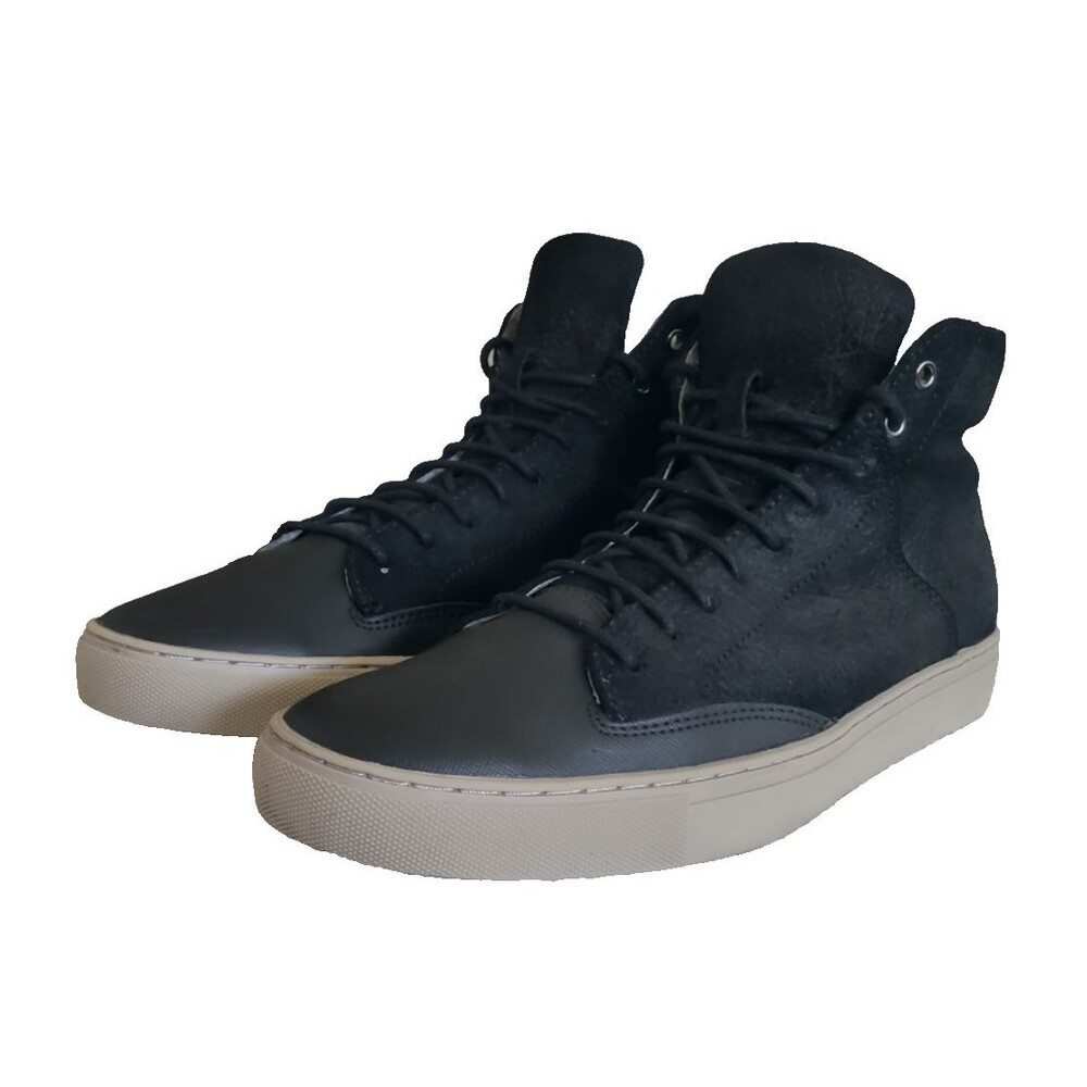 TCG Porter Oil Black High Top Sneakers Size 10 US EU 43 Leather Shoes